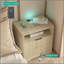 Table de chevet avec station de charge, table de chevet intelligente avec veilleuse, tables de chevet avec armoire de rangement pour la chambre à coucher, bois-129748738