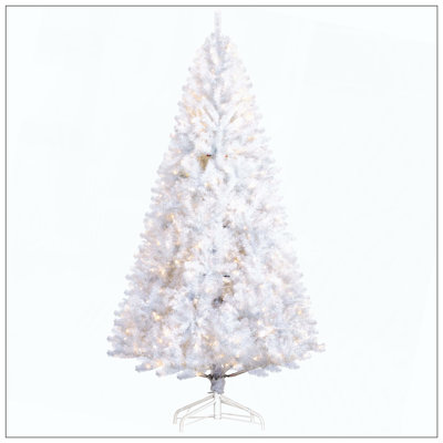 Prelit Christmas Tree Douglas Fir Artificial Christmas Tree With Realistic Branches, 500 Warm White LED Lights And 1346 Tips