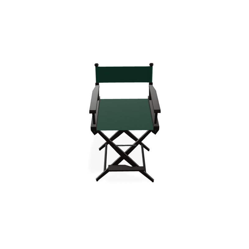 Folding Reclining Director Chair, Varnish, Forest Green