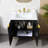 30" Modern Black Free-standing Single Bathroom Vanity With Ceramic  Top-1237742076
