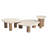 Marlin - Modern Marble + Mango Wood Nesting Table Set