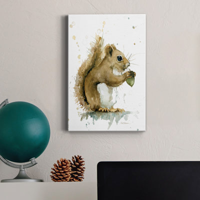 Récolte d'écureuil, peinture sur toile tendue