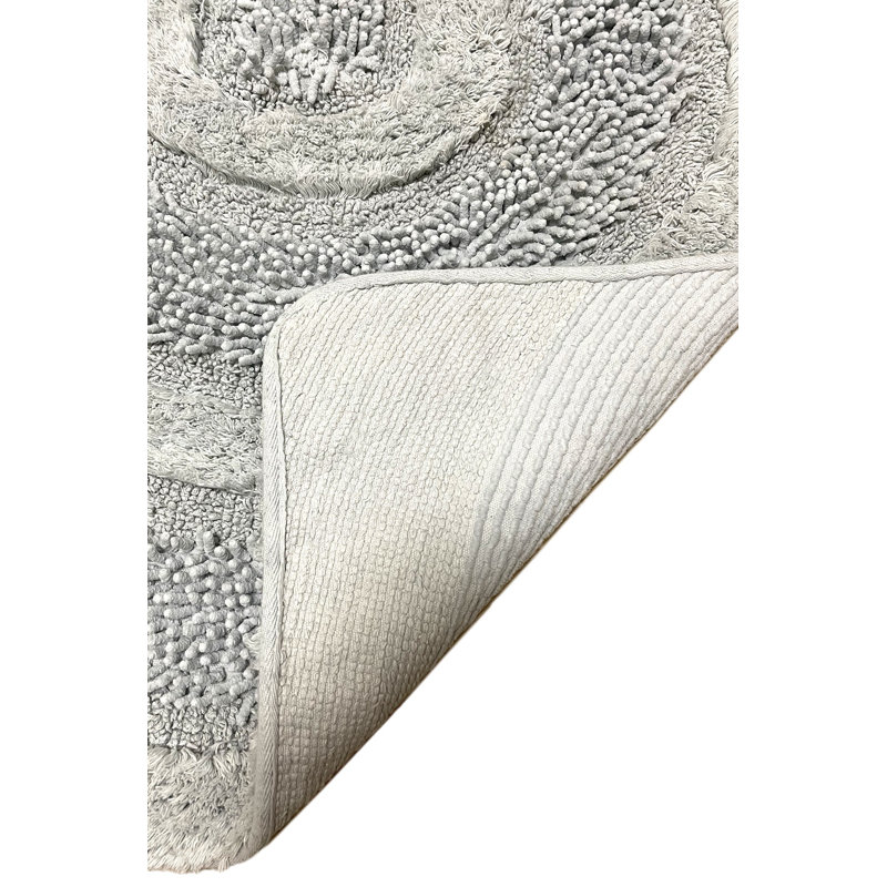 Luxurious Cotton Bathmat Set (2 Pieces), Grey | Includes 23.6 x 39.4 inches & 19.7 x 23.6 inches | 100% Cotton, 1.0 lbs/sq ft | Machine Washable, Soft & Absorbent, Perfect for Bathroom Decor & Comfort