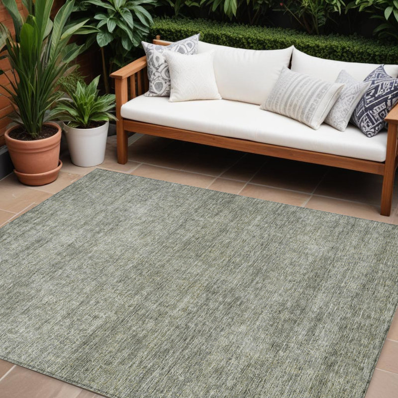 Tapis extérieur lavable abstrait ivoire 8 pi x 10 pi