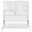 Lit escamotable mural simple avec armoire de rangement, tablettes, lit pliable peu encombrant avec lumière et USB, blanc-1031746925