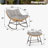 Egg Shape Outdoor Rocking Chair with Steel Frame and Footrest for Patio