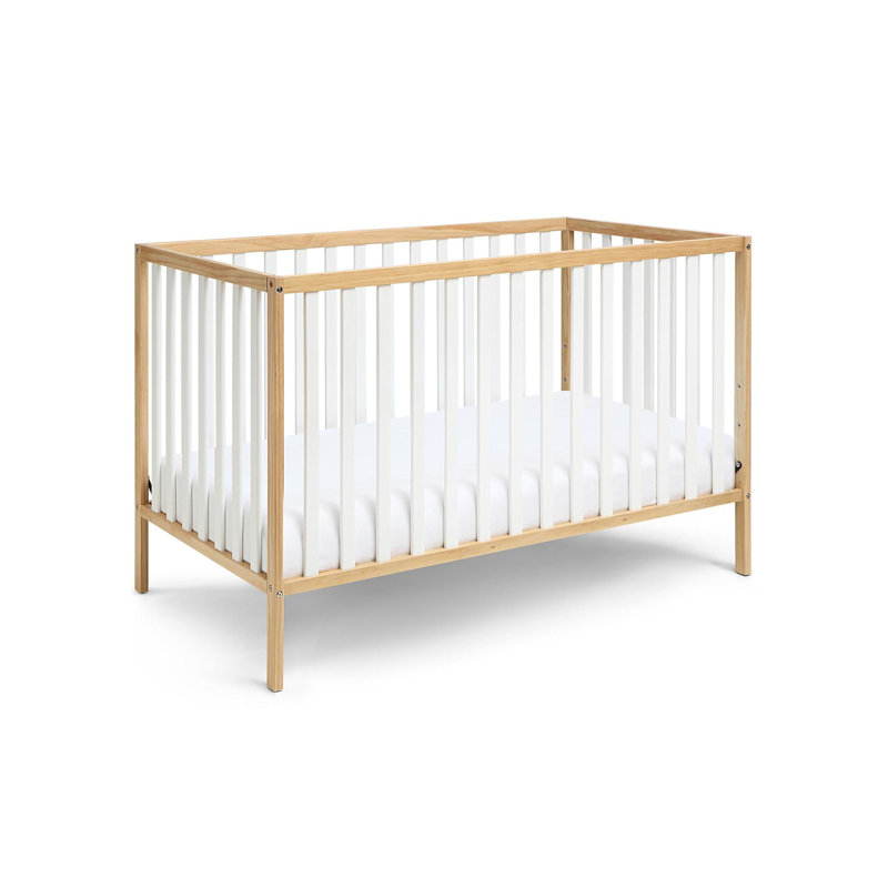 Deux Remi Island Crib, Natural/White