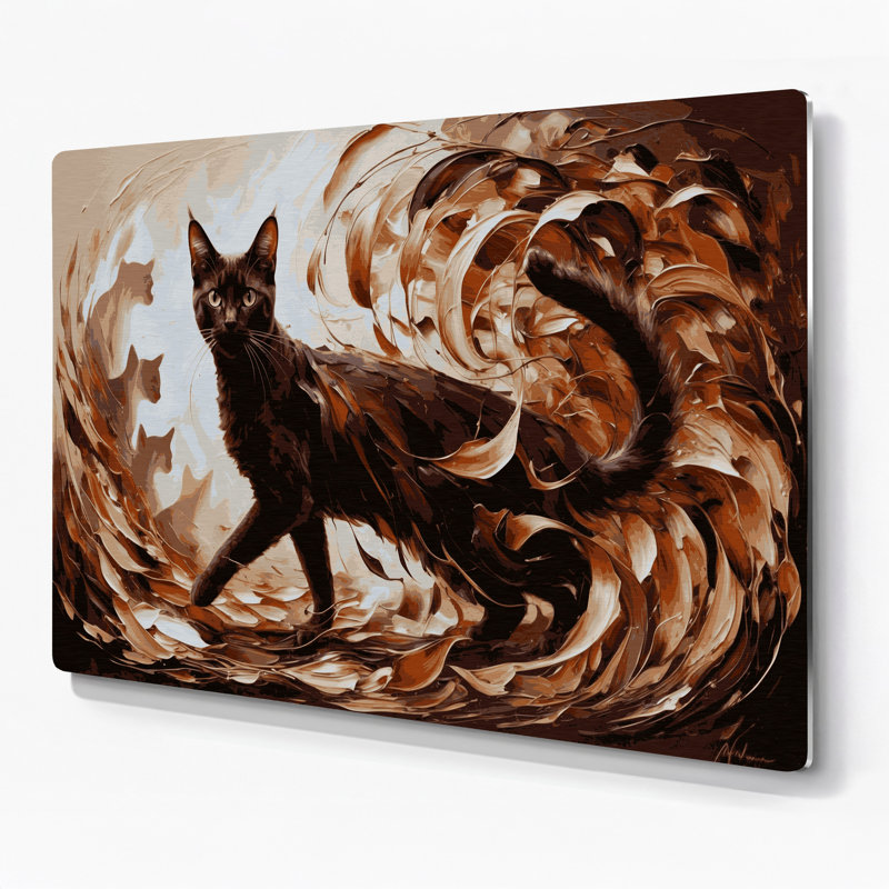 Cats Havana Brown Brown Metal Wall Art, 11" H x 14" W