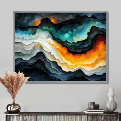 Wooding Minimalist Ethereal Abstract Marble Ocean II - art mural abstrait