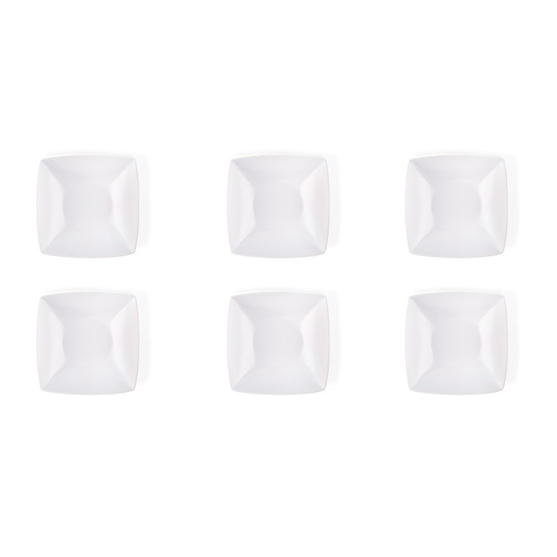 Excelsa Eclipse Set Of 6 Soup Plates, White