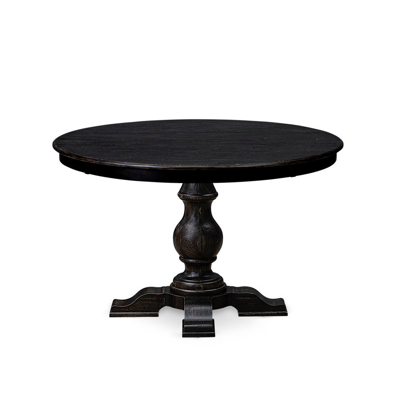 L'ensemble de table de cuisine 5 pièces se compose d'une table de salle à manger et de 4 chaises de salle à manger en tissu de polyester beige avec dossier haut - fini noir sablé