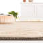 Tapis bleu / beige en laine touffeté à la main Cranmore-19260237