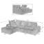 Canapé modulaire surdimensionné en forme de L surdimensionné, design minimaliste, canapé-lit confortable pour les salons, les appartements et les espaces de réception, aucun assemblage requis-2068063850-2068063849