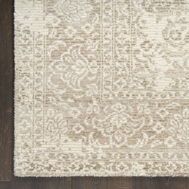 Tapis d'intérieur vintage Azalea 2,36 m x 2,97 m, beige ivoire, Beige ivoire, Rectangle 7 pi 9 po x 9 pi 9 po