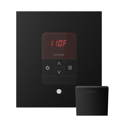 Ensemble de base de commande de douche à vapeur Butler avec commande carrée de l'iTempo et tête de vapeur