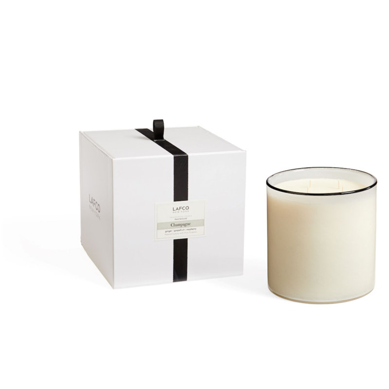 Bougie en pot parfumée avec support en verre House & Home