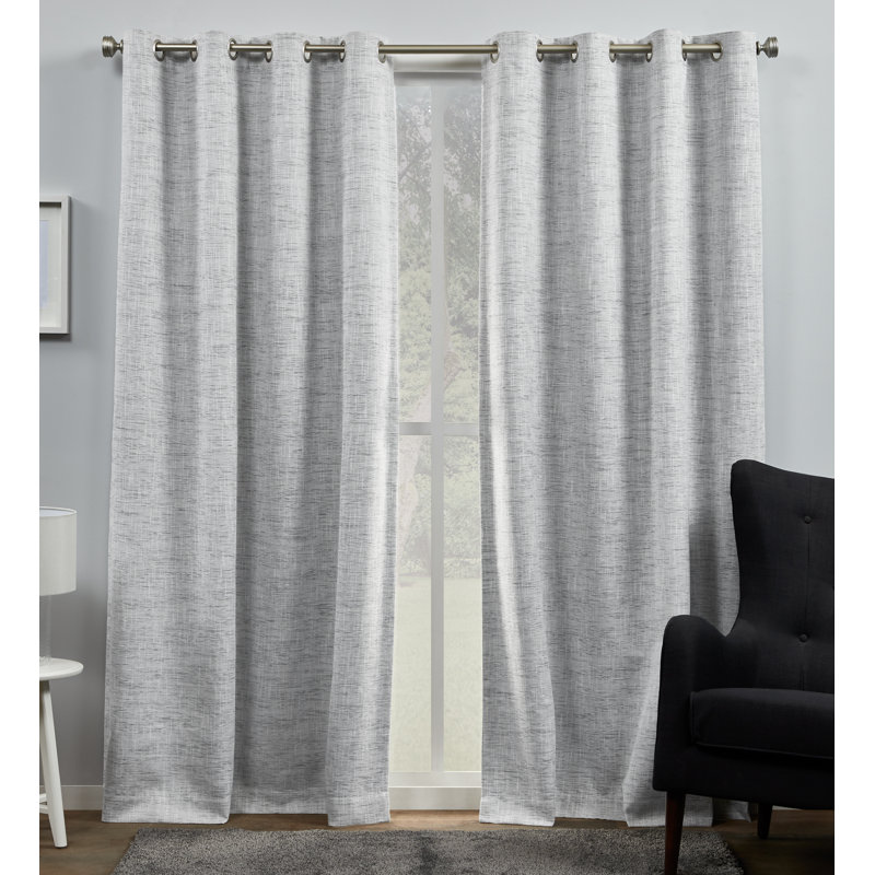 Paire de rideaux occultant et isolants avec œillets Palni, 52 po x 84 po, Gris