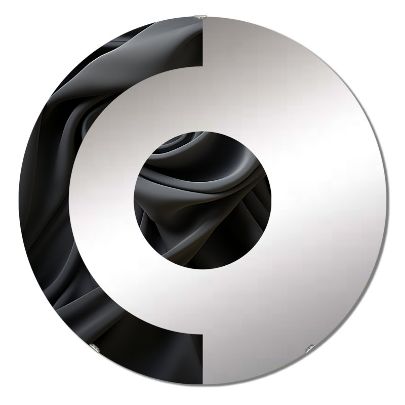 Horst - Miroir mural demi-cercle, 23,6 po x 23,6 po