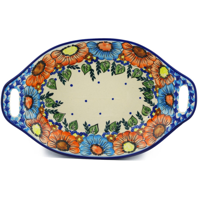 Polmedia Bold Poppies Serving Bowl