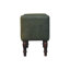 Banc de chambre en cuir vert noyer