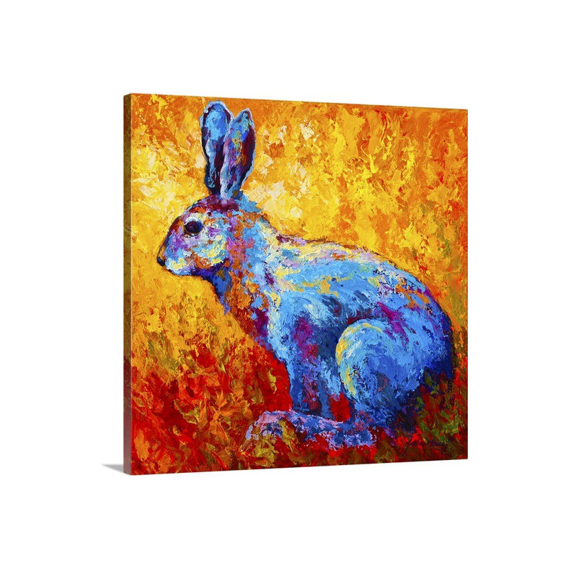 "Jackrabbit" par Anke, reproduction d'art sur toile tendue, H 35 po x l 35 po x P 1,5 po, Toile tendue