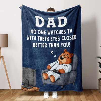Cadeau humoristique pour papa, cadeau d'anniversaire pour papa, couverture en flanelle, 101,6 x 127 cm