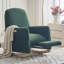 Chaise berçante en tissu avec repose-pieds réglable-1287876486