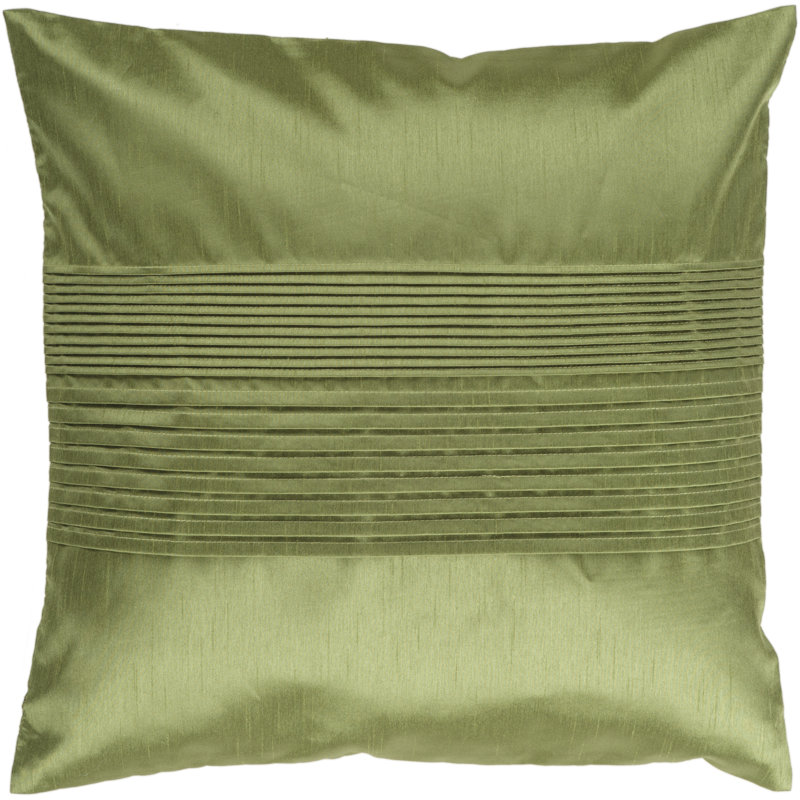 Pleats Pillow Cover, 18" x 18", Green