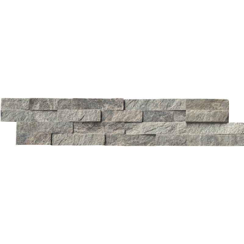 Stonecrest 6 in. x 24 in. Split Face Natural Stone Ledger Panel Wall Tile, Cobalt Mist