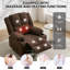 Fauteuil inclinable manuel, fauteuil inclinable en tissu rembourré avec poches latérales et structure en acier, 300 lb-1557916297