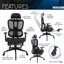 Chaise de bureau inclinable et ergonomique en filet Techni Mobile