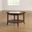 Wilfredo Round Solid Wood Coffee Table in Chocolate Oak