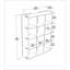 Bibliothèque standard en bois massif H 52 "x l 36,4" Abbygale