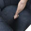 Chaise de salon contemporaine avec pivot en boucle bleue et diamètre de 18 po-1412747475