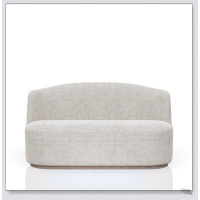 Cocoa and Ivory Banquette with Comfortable Seating for Two to Three, Perfect for Cozy Dining Nooks and Living Spaces.