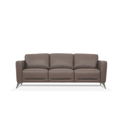 Canapé en cuir taupe Malaga (assemblé)