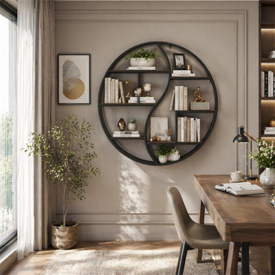 Metal Wall Shelf With Wood