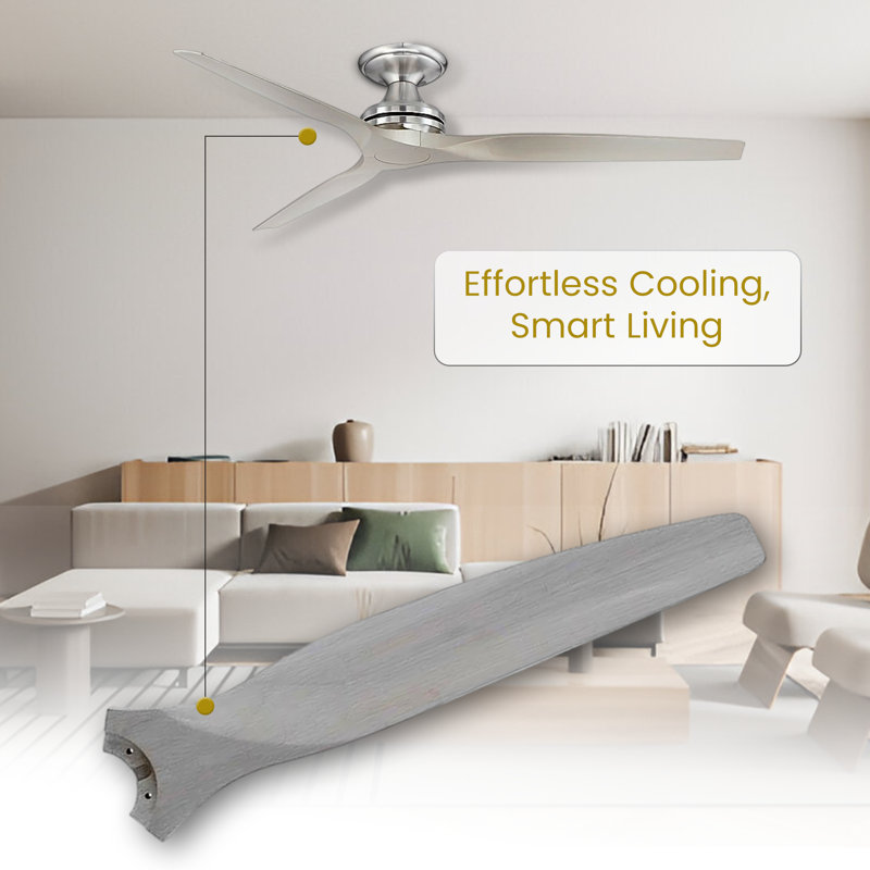 Élégance en mouvement: pales de ventilateur en bois sculpté blanc de 30 po Fanimation Spitfire (ensemble de 3)