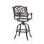 Tabouret pivotant en fonte d'aluminium