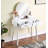 Contemporary Wood Vanity and Stool Set,with Two Drawers-466392605