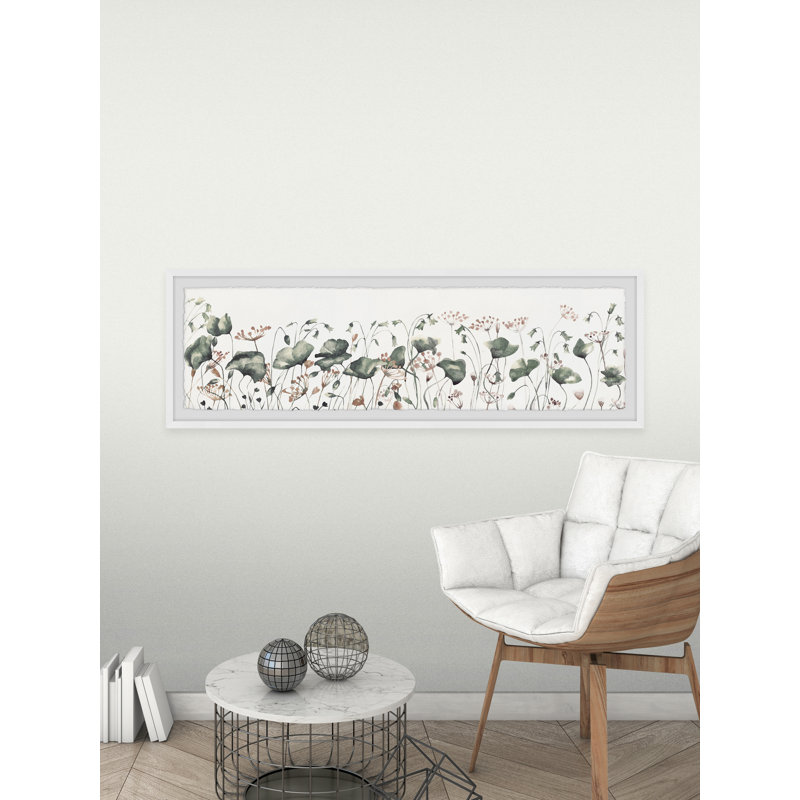 « Fleurs ordinaires »-cadre photo panoramique sur papier, H 10 po x l 30 po x 1,5 po