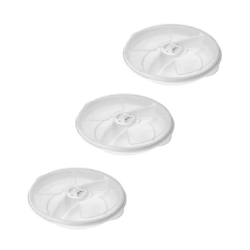 Ensemble de plats à service divisé Guzman, Ensemble de 3, Blanc