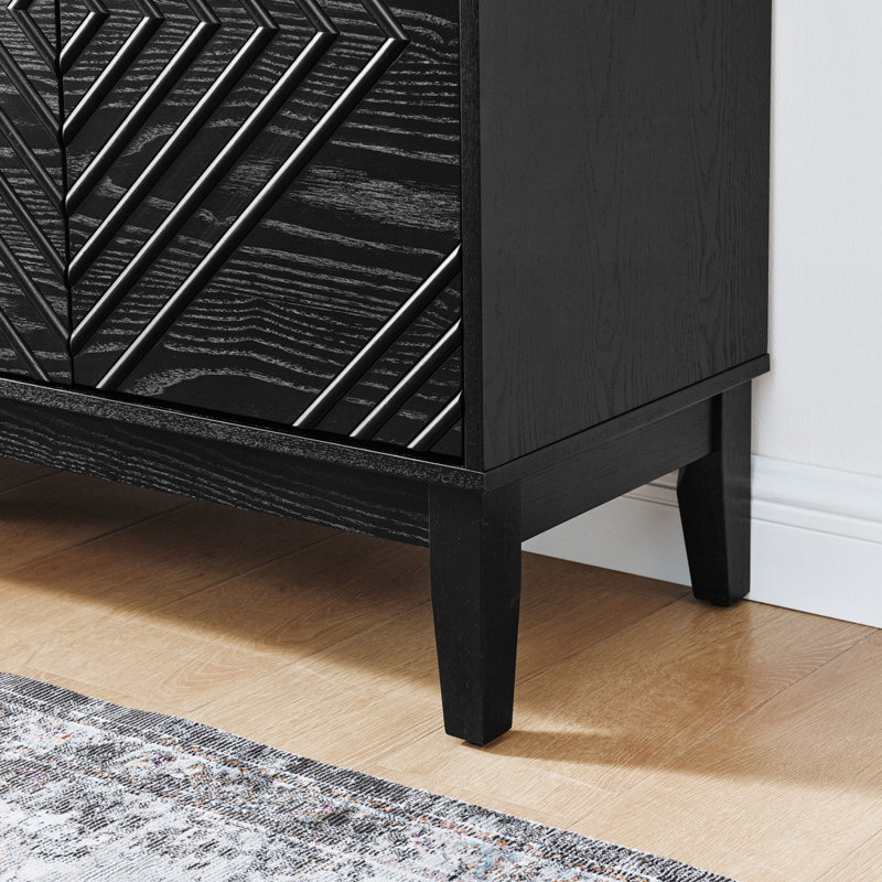 60.5'' Buffet Cabinet with Storage, Black