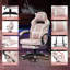Fauteuil de jeu pivotant à 360 ° à hauteur réglable avec repose-pieds rétractable et fauteuil ergonomique en cuir polyuréthane à haut dossier avec appui-tête pour le bureau-15077856