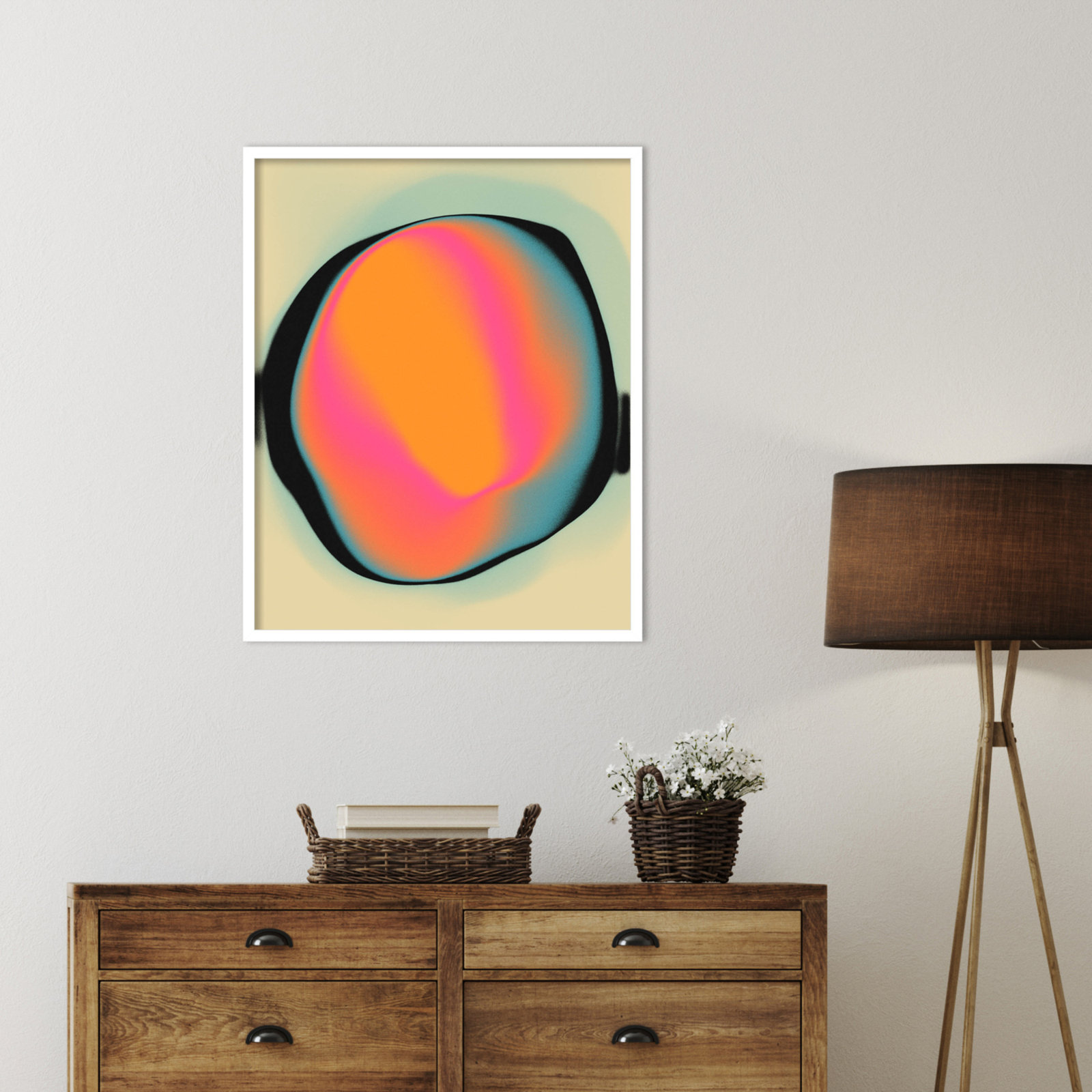 Ghost 2 Print by Jazzberry Blue, White, 33" H x 27" W x 1" D