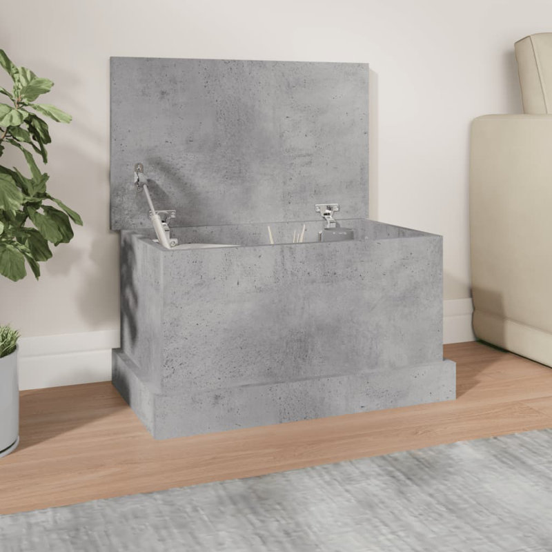 Organisateur de boîte de rangement vidaXL, 19.7" x 11.8" x 11", Gris