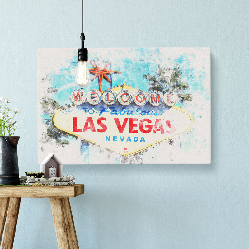 The Welcome To Las Vegas Sign - Wrapped Canvas Print, 35cm H x 50cm W x 3cm D