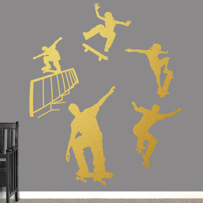 Décalcomanie murale skateboard
