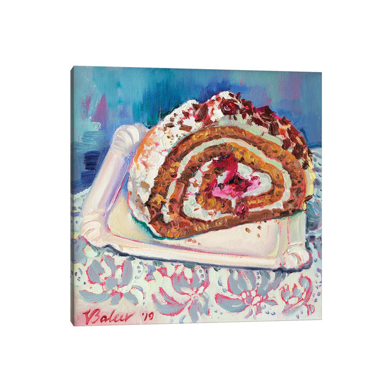 Black Forest Cherry Pie by Katharina Valeeva - Wrapped Canvas Painting, 30.48 cm H x 30.48 cm W