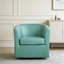 Faux Leather Swivel Barrel Chair-368097831